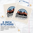 thumbnail image 4 of (2 Pack) Greensboro Stickers - North Carolina Travel - Gate City - 5" On Longest Side - Sticks to Smooth Flat Surfaces - Made in USA - BMCS18306, 4 of 7