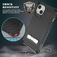 thumbnail image 5 of Tri-Shield Combination for iPhone 13 Case, Nakedcellphone [Military Grade] Rugged Cover with Metal Kickstand [Includes Wrist Strap Lanyard + Belt Clip Holster], 5 of 10