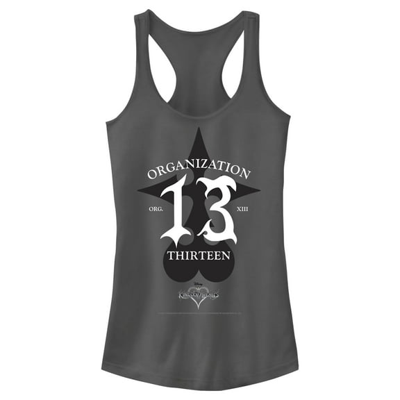 Junior's Kingdom Hearts 1 Evil Organization XIII Racerback Tank Top Charcoal Large