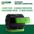 thumbnail image 4 of FCMP Outdoor HOTFROG 37 Gallon Single Chamber Rolling Compost Tumbler Bin, 4 of 9