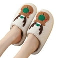 thumbnail image 5 of Christmas Slippers House Shoes for Women Fluffy Soft Cozy Bedroom Cartoon Plush Cute Slippers for Indoor Outdoor Use, 5 of 6