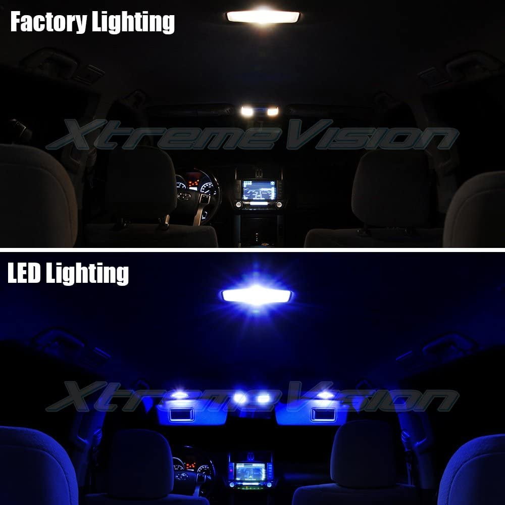 Blue Interior LED Kit Installation Tool 8 Pieces Xtremevision Interior LED for Mitsubishi Evo Lancer 2007-2015 
