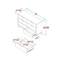 thumbnail image 3 of Pemberly Row Simple Wood 6 Drawer Dresser with Cut Out Handles - Riviera Beige, 3 of 12