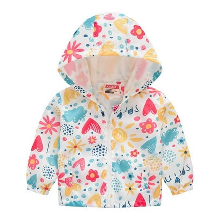 

Kids Jackets for Girls Boys Toddler Baby Girls Boys Long Sleeved Coat Printed Hooded Jacket Suit