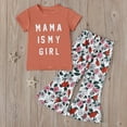 thumbnail image 2 of Baby Outfits Summer Girl Print Short-sleeved Top + Floral Trumpet Long Pants Two-piece Suit Newborn Summer Outfits Sets, 2 of 9