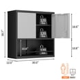 thumbnail image 4 of Garage Wall Cabinet with Locking Doors and Adjustable Shelf, Metal Wall Cabinet, Floating Upper Storage Cabinet (BlackGrey), 4 of 8