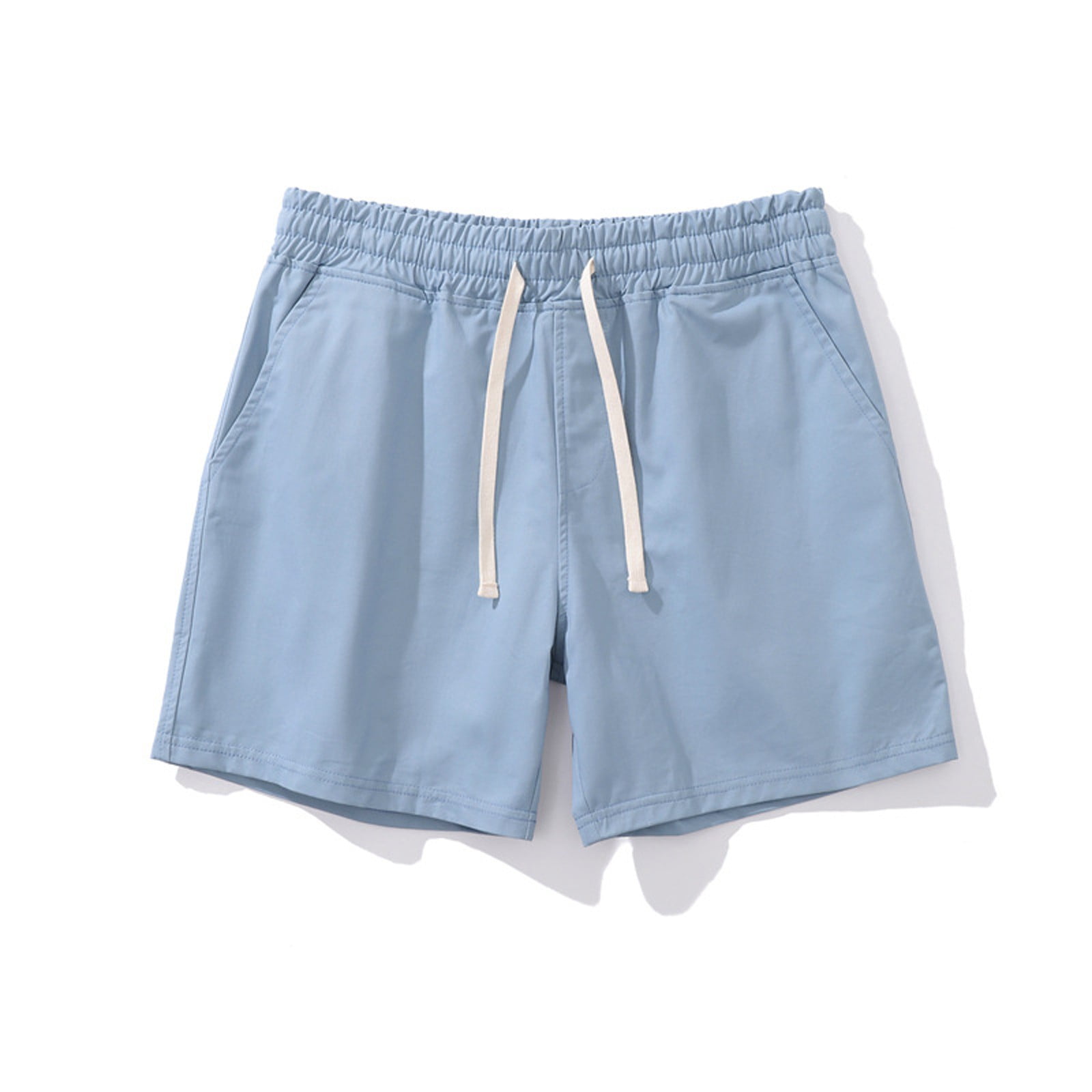 JHLZHS Mens Pajama Shorts Male Summer Shorts Solid Color Cotton Tie Suit Cool Breathable Four Quarter Pants Casual Shorts for Men Purple Shorts Men