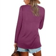 thumbnail image 2 of Haute Edition Casual Tunic Length V-Neck Long Sleeve Top T-Shirt, 2 of 3