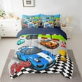 thumbnail image 2 of Erosebridal Sports Car Bedding Twin Size,Cartoon Race Car Comforter Sets with Sheets,Racing Print Bedding Sets Twin Size For Youth,Super Cozy Room Decoration Reversible,7pcs, 2 of 6