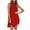 Red, variant on IROINNID Women's Sleeveless Asymmetrical Dress Round Neckline Loose Ladies Irregular Dress Strapless Solid Color Dress