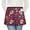 Skull and Flower, variant on Sun and Crystal Ball Gothic Pattern Server Half Apron with Pockets,22.8 X 11.8 Inch Half Waist Design with Black Trim,Restaurant Waitstaff Uniform
