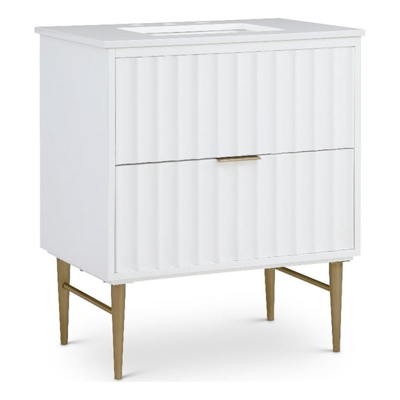 Meridian Furniture Modernist White Bathroom Vanity