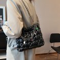 thumbnail image 3 of Bolso de mano acolchado para mujer bolso de mano con cordón en la nube bolsos casuales versátiles de PU, 3 of 9