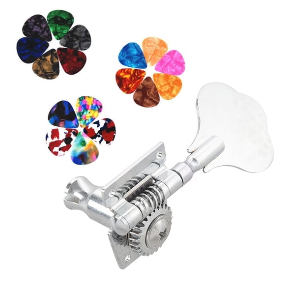 60 Pack Abstract Art Colorful Guitar Picks, Unique Guitar Gift & 5Pcs Open Bass Guitar Tuning Keys Pegs