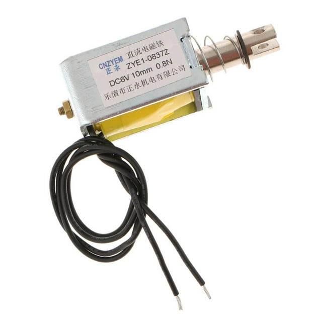 Voltaje de funcionamiento del electroimán 6V 0.8N del solenoil marco abierto del empuje y tirón