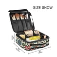 thumbnail image 3 of FORMRS Travel Makeup Bag Large Capacity Train Case Cosmetic Organizer with Adjustable Dividers, Vibrant Floral, 3 of 8