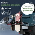 thumbnail image 2 of Arksen Folding Hitch-Mounted Ski/Snowboard Rack, Snowboard Mount Carries 6 Pair Skis or 4 Snowboards Fits 2" or 1.25" Receivers, Trailer Hitch Ski Rack with Key Lock, Snowboard Rack For Car, 2 of 7