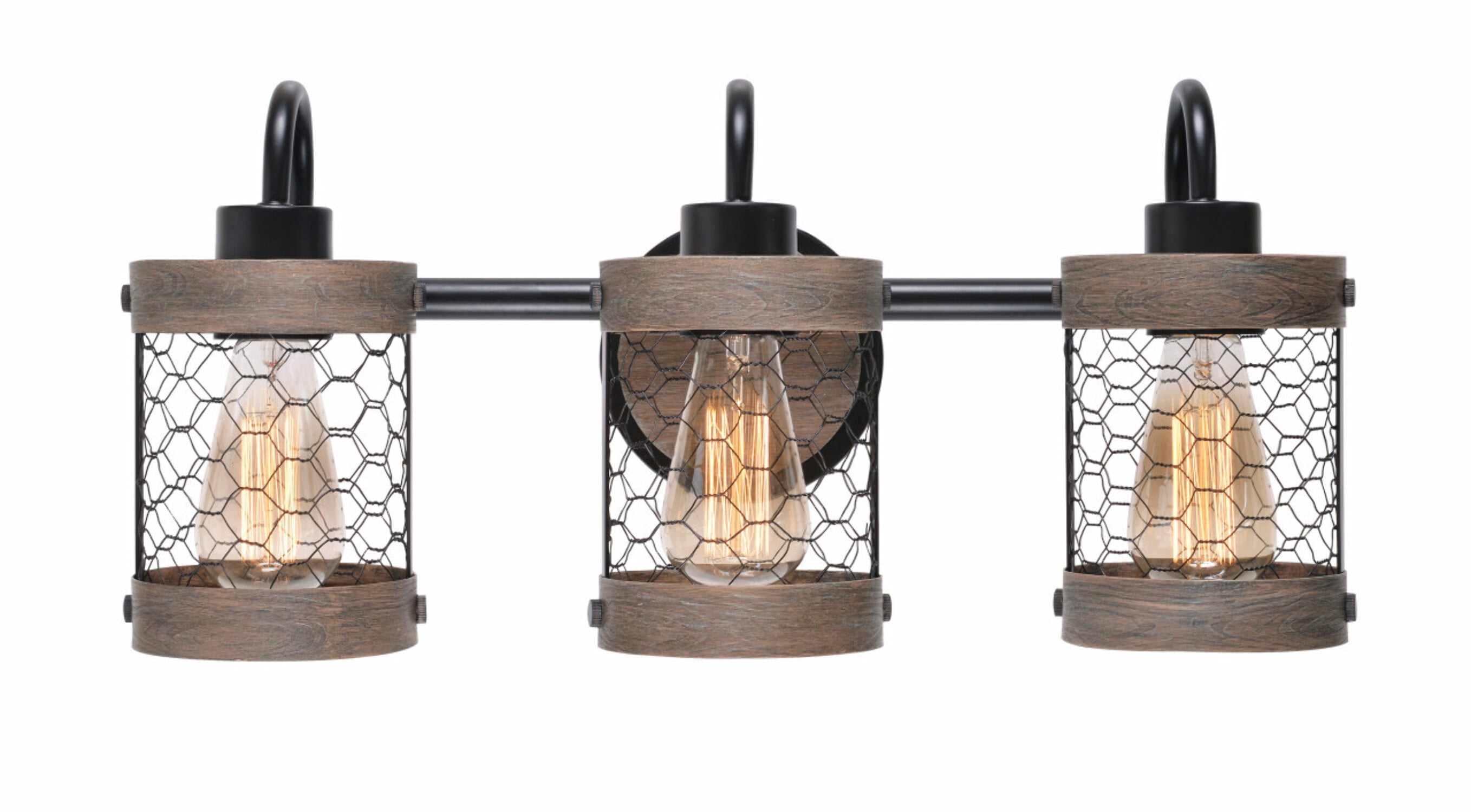 Kenroy Home Cozy 21'' Vanity Light 3-Light Wall Light Fixture Farmhouse Table Light Fixture for Bathroom, Hallway, or Office, Oil Rubbed Bronze