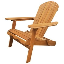 Leigh Country TX 36600 Folding Adult Outdoor Adirondack Chair -Natural