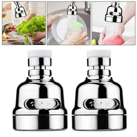 

RWVBM Universal 360° Rotate Faucet Filter - Water Outlet Tap Booster - 2 Pack for Kitchen and Bathroom Showerheads Yard & Cleaning Supplies Clearance Sale(Silver)