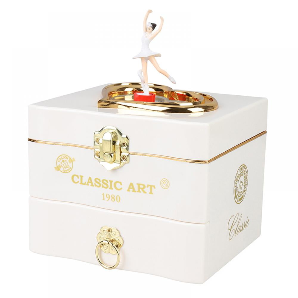 Details about   Girls Classic Ballerina Musical Jewelry Box with 2 Pullout Drawers,Organizer 