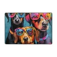 thumbnail image 3 of Dogs with Glasses Area Floor Mats 36" x 24" Soft Non-Slip Large Rugs Nursery Memory Foam Carpets Living Room Doormat for Bedroom Dinning Decor, 3 of 7