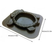 EXHUMKY Black Plastic Turtle Shaped Stepping Stone Mold for Garden Pathway with Unique Pattern and Easy-to-Use Design