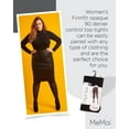 thumbnail image 7 of MeMoi Women's FirmFit Opaque 90 Denier Curvy Control Top Tights - Womens - Female, 3X-4X, Black, 7 of 7