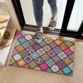 thumbnail image 2 of Multicolor Ethnic Geometric Patchwork Pattern Door Rugs,Washable Non Slip Door Mats Indoor,Decorative Door Mats,Entry Mat Indoor for Entrance,Bedroom,Kitchen,Bathroom,16"x24", 2 of 6
