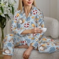 thumbnail image 6 of Sikiie Summer Time With Gnome Women's Long-Sleeve Shirt and Full-Length Bottom Pajama Set (s-xxl)-Large, 6 of 7