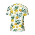 thumbnail image 6 of T Shirt For Men Oranges Pattern Gym Beach Green Leaf Fruit Print Retro T-Shirts Novelty Tshirt For M, 6 of 7