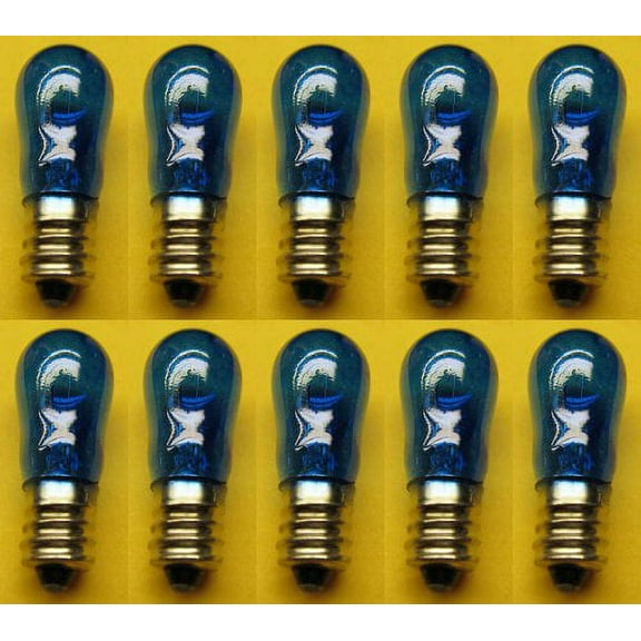 CEC Industries #6S6TB/120V (Blue) Bulbs, 120 V, 6 W, E12 Base, S-6 shape (Box of 10)