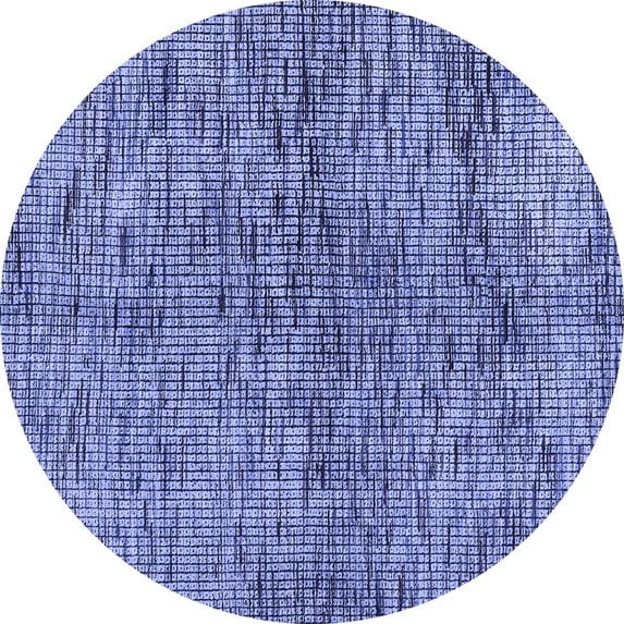 Ahgly Company Indoor Round Abstract Blue Modern Area Rugs, 5' Round