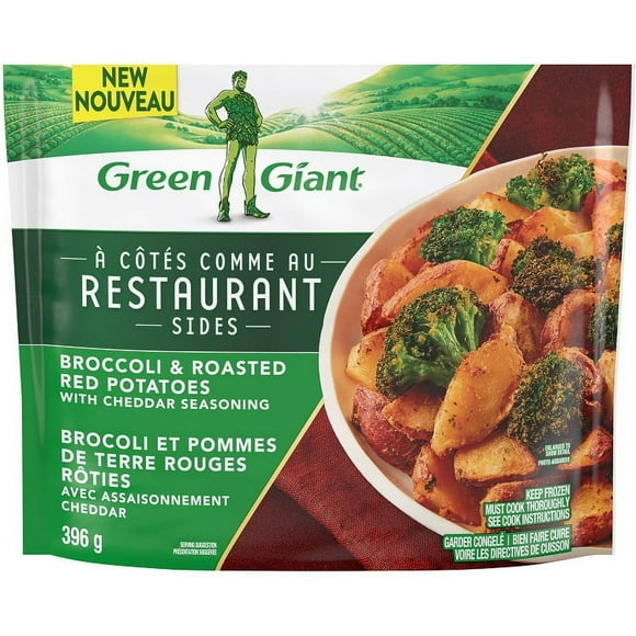 GREEN GIANT BROCOLI ET POMMES DE TERRE ROUGES RÔTIES AVEC ASSAISONNEMENT CHEDDAR À CÔTÉS COMME AU RESTAURANT 396 g