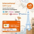 thumbnail image 2 of Tarjeta SIM de datos internacionales de 10 GB, 30 días, 4G LTE, 45 países, 2 of 9
