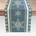 thumbnail image 5 of Blue Winter Christmas Table Runner, Seasonal Holiday Snowflakes Decorations for Home Kitchen Dining Holiday Party Decor 13 x 48 Inches, 5 of 5
