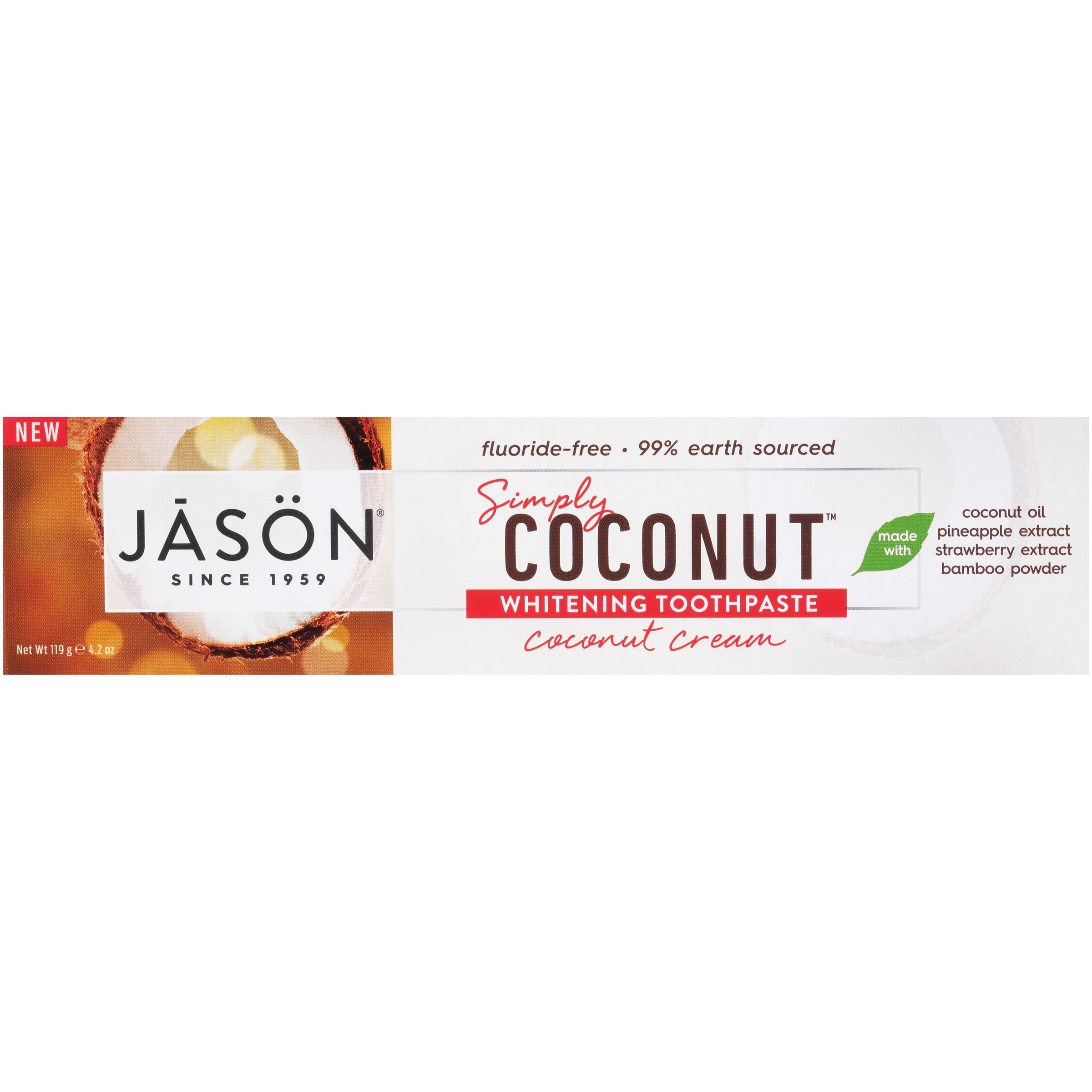 Jason Natural Products Whitening Toothpaste Coconut Cream 4.2 oz