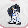 thumbnail image 4 of Inktastic Tri Color King Charles Spaniel Boys or Girls Baby Bib, 4 of 4