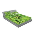 thumbnail image 2 of Ambesonne Nature Fitted Sheet & Pillow Sham Set, Ladybug over Fresh Grass, Full, Green Red, 2 of 2