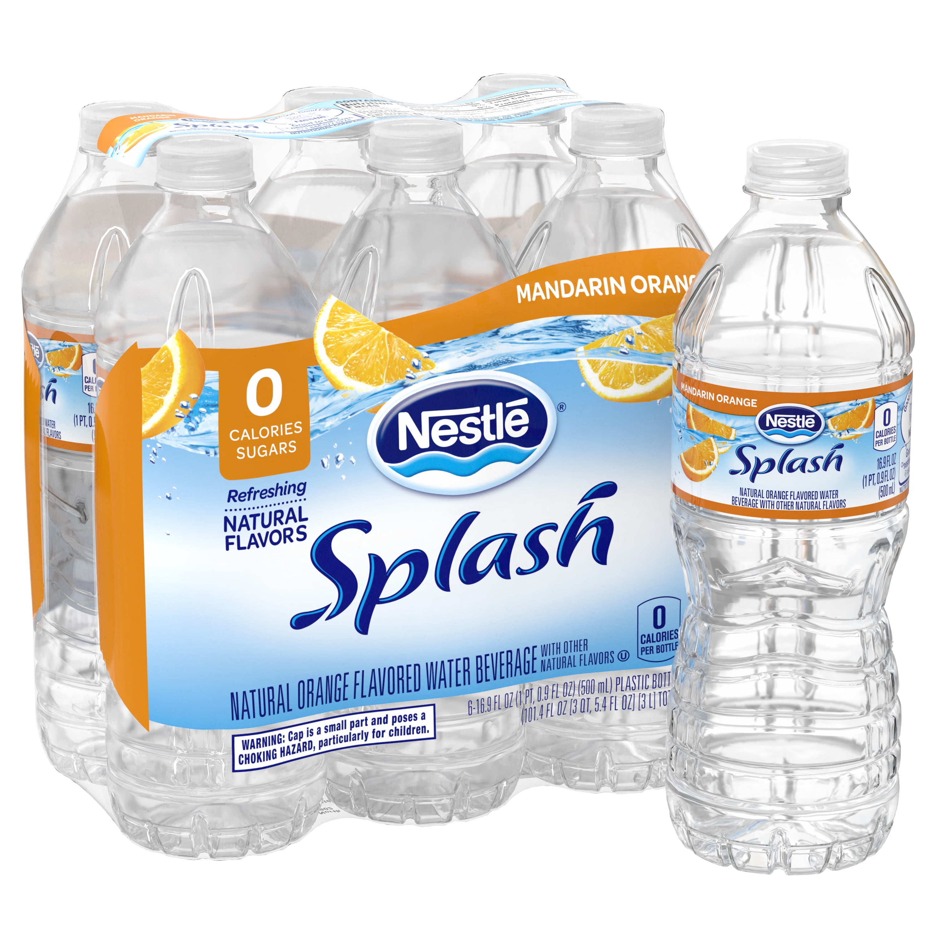 NESTLE SPLASH Water Beverage with Natural Fruit Flavor, Mandarin Orange