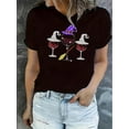 thumbnail image 1 of Camiseta Para Mujer Ropa De VeranoWitchy Red Wine Glass Graphic Tee for Women - Casual Crew Neck Short Sleeve T-Shirt, Stretchy & Comfortable Summer TopFather's Day, Mother's Day, New Year, Spring F, 1 of 7