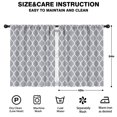 thumbnail image 2 of Blackout Kids Curtains,Gray Geometric Quatrefoil Pattern Childrens Insulated Curtains Set Of 2,Bedroom Essentials,Toddler Room Decor 42x54in(106x137cm), 2 of 5