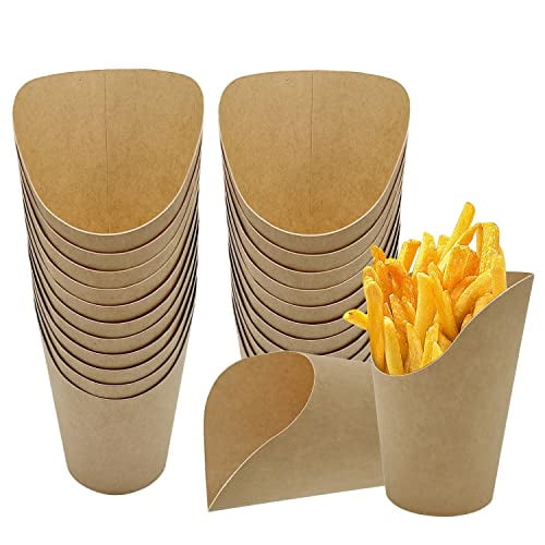 4 oz. Paper French Fry Scoop / Container - 50/Pack