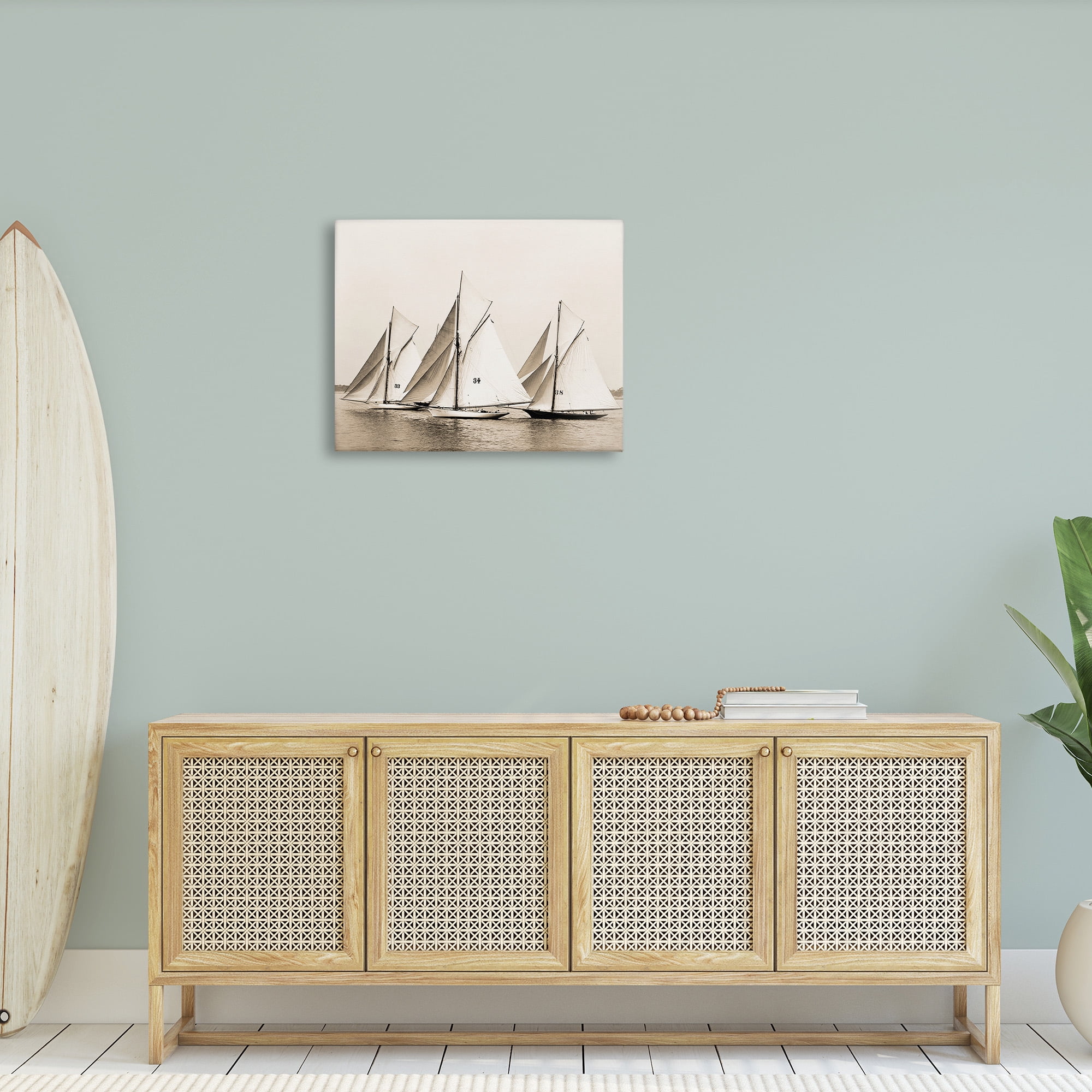 Stupell Industries Vintage Ship Fleet Transportation Photography Gallery Wrapped Canvas Art Print Wall Art, 30 x 24