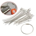 thumbnail image 3 of Alician 10pcs Wire Rope Key Chain Stainless Steel Carabiner Cable Keychain For Hanging Flashlight Keys Pliers, 3 of 8