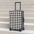 thumbnail image 2 of Lsque Houndstooth Black And White Printed Luggage Cover, Travel Luggage Protector,Scratch and Dirt Resistant, Fits 18-32 Inch Luggage - X-Large, 2 of 9