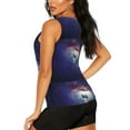thumbnail image 3 of Fotbe Planets Stars And Galaxies Blusas Sin Mangas para Mujer – Estilo Casual, Corte Suelto, Slim-Fit, Cuello Redondo Deportivo, Tops de Verano para Gimnasio y Yoga-Large, 3 of 7