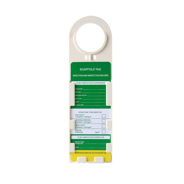 Langgg 10 Pieces Scaffold Holder Tags Safety Warning Signs Maintenance Prohibit Use Scaffolding Equipment Accident Prevention Kit