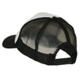 thumbnail image 4 of Smile Face Embroidered Foam Mesh Back Cap - Black White OSFM, 4 of 6