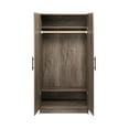 thumbnail image 5 of Prepac Elite 2-Door Drifted Gray Freestanding Wardrobe Cabinet / Armoire for Adults & Kids, 20"Dx32"Wx65"H, 5 of 14